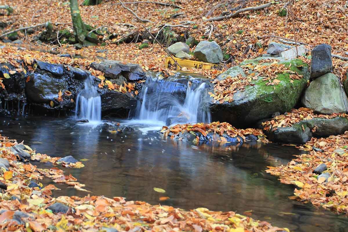 Водопад искусственный и декоративный в саду на даче